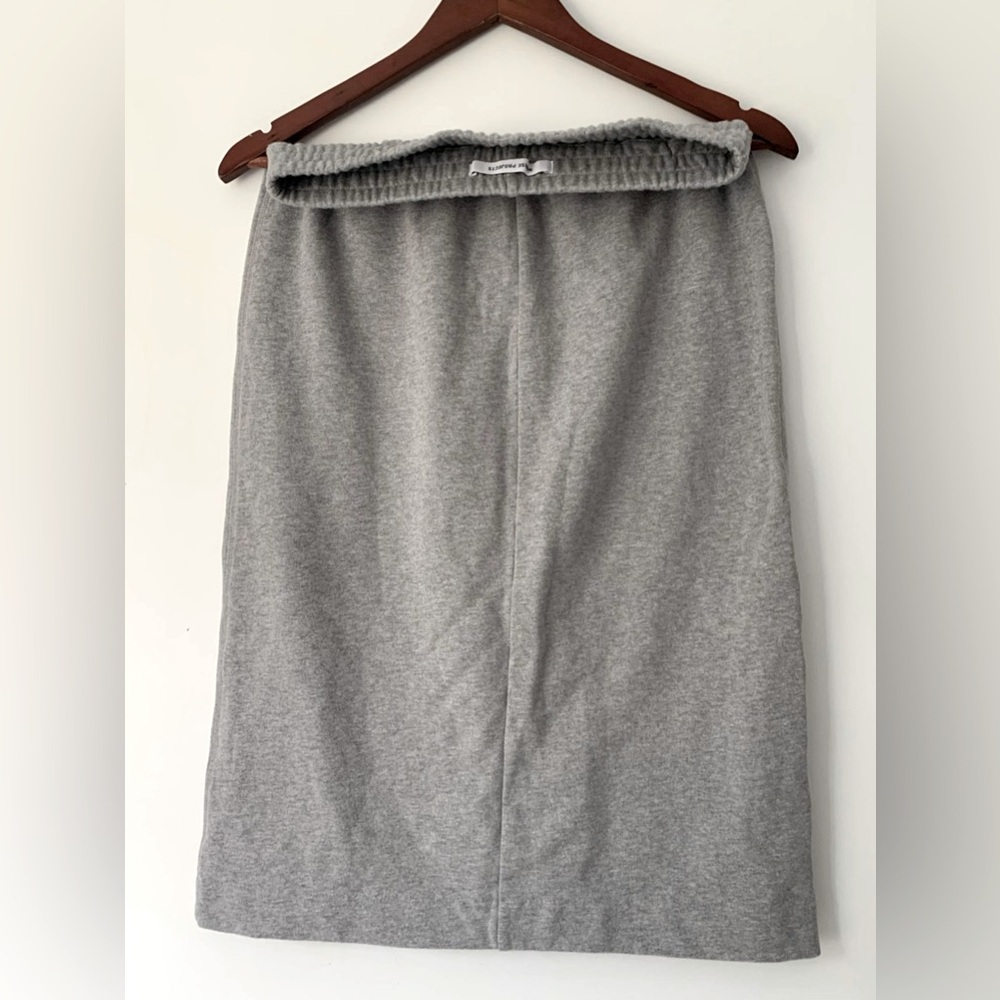 Norse Projects Heather grey cotton midi skirt “Loni Sweat Skirt” L